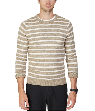 Nautica Mens Wide-Stripe Knit Sweater