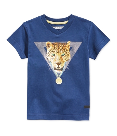 Sean John Boys Leopard V-Neck Graphic T-Shirt