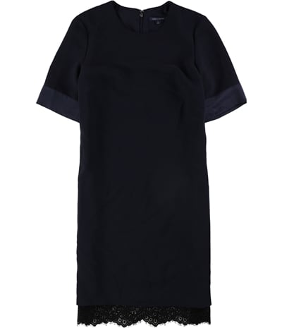 Tommy Hilfiger Womens Lace Hem A-Line Dress