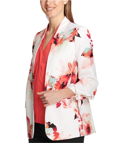 Calvin Klein Womens Floral Blazer Jacket, TW2