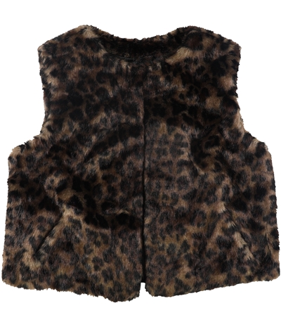 Tahari Womens Faux Fur Outerwear Vest