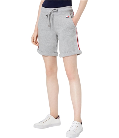 Tommy Hilfiger Womens Stripe Rolled Hem Casual Walking Shorts