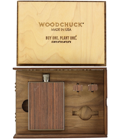 Woodchuck Unisex 2-Piece Drinking Flask