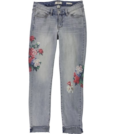 Vintage America Womens Boho Floral Cropped Jeans