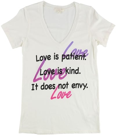 I Love H81 Womens Love Is Patient Love Is Kind Graphic T-Shirt