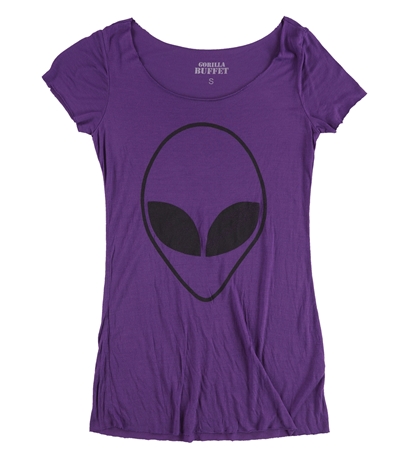 Gorilla Buffet Womens Alien Graphic T-Shirt