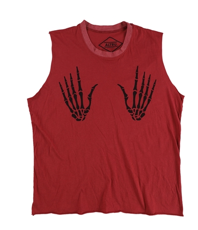 Altru Womens Skeleton Hands Graphic T-Shirt