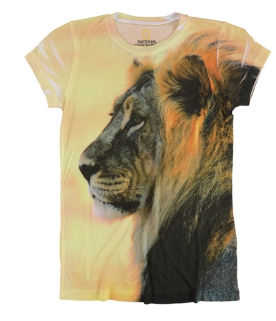 National Geographic Womens Lion Profile Graphic T-Shirt