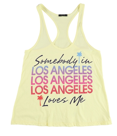 Dirty Violet Womens Somebody In Los Angeles Racerback Tank Top