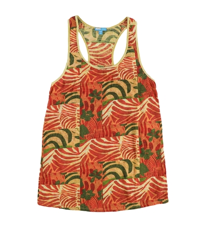 Bdg Womens Patchwork Jungle Print Racerback Tank Top