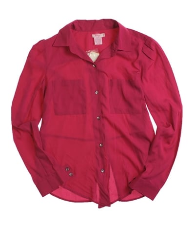 Fourty's Womens Solid Button Up Shirt