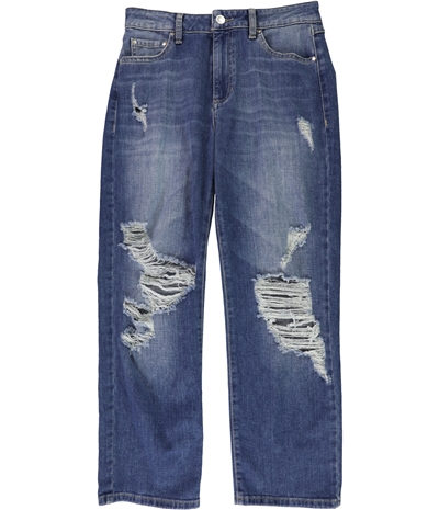 Guess Womens Intrigue Wash Cropped Straight Leg Jeans