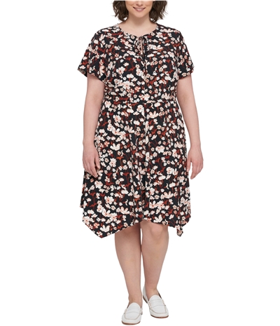 Tommy Hilfiger Womens Floral Peasant Dress