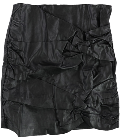 Guess Womens Knotted Faux Leather Mini Skirt