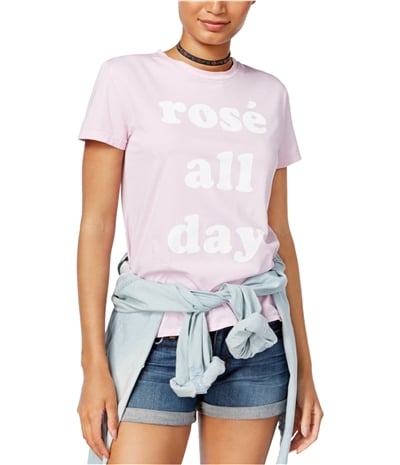 Dream Scene Womens Rose All Day Graphic T-Shirt