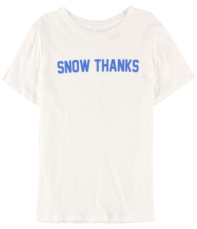 Carbon Copy Womens Snow Thanks Graphic T-Shirt