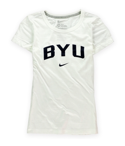 Nike Womens BYU Slim Fit Graphic T-Shirt white XS
