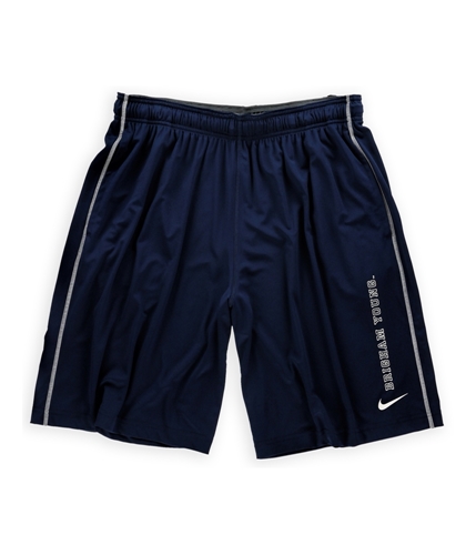 Nike Mens Brigham Young Athletic Workout Shorts navy S
