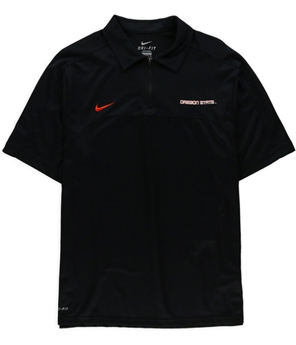 Nike Mens Oregon State Quarter Zip Rugby Polo Shirt black S