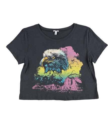 I LOVE H81 Womens Bald Eagle Graphic T-Shirt charcoal S