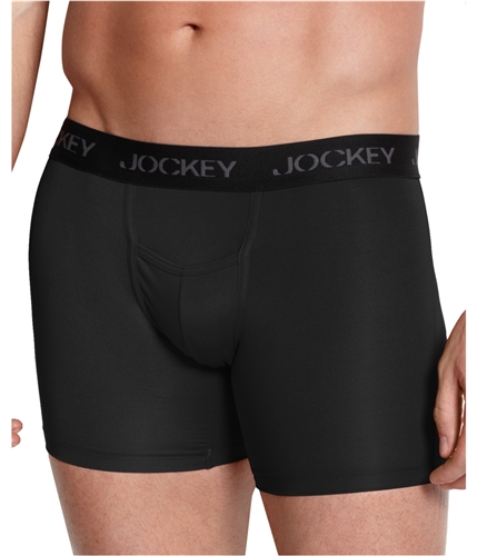 Jockey Mens Sport Microfiber Underwear Boxer Briefs black M
