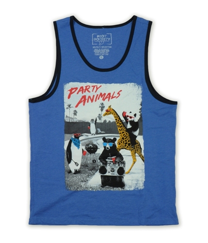 Riot Society Mens Party Animals Graphic Tank Top 040 L