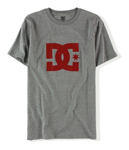 DC Mens Brand Logo Graphic T-Shirt gray S