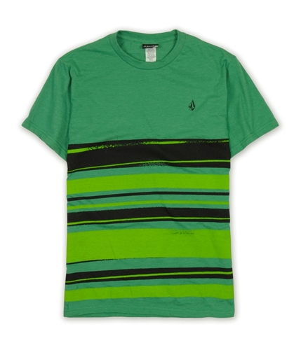 Volcom Mens Scattered Stripes Logo Graphic T-Shirt 030 S