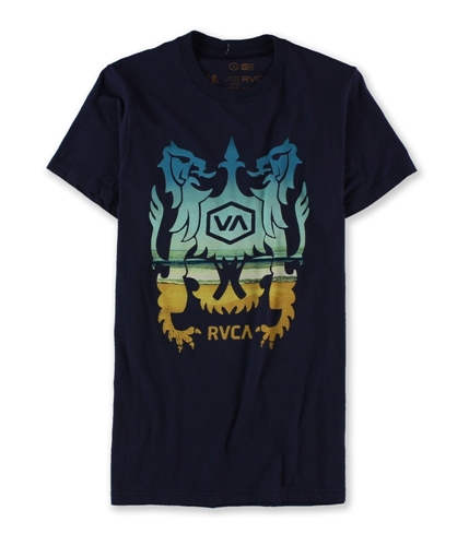 RVCA Mens Logo Crest Graphic T-Shirt 041 S