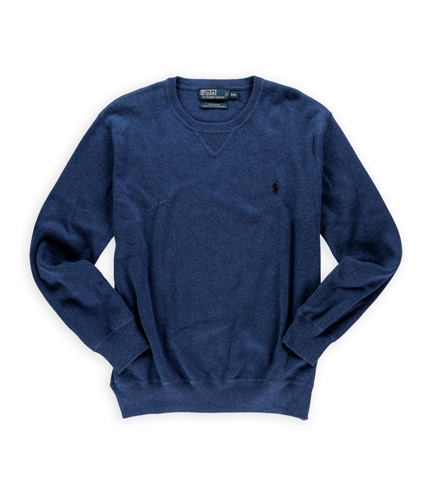 Ralph Lauren Mens Solid Logo Pullover Sweater blue 2XL