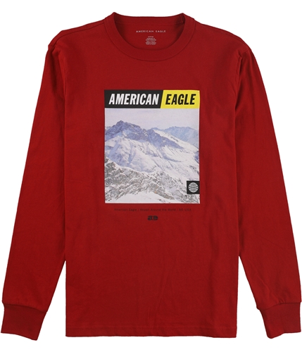 American Eagle Mens Snowy Mountains Graphic T-Shirt 600 S