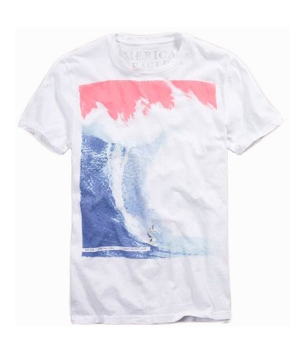 American Eagle Outfitters Mens Vintage Fit Surf Graphic T-Shirt white 2XL