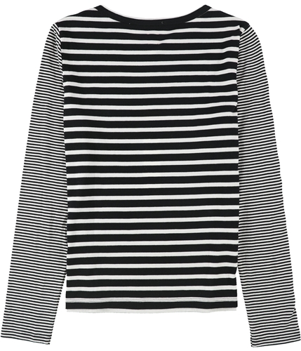 Rebecca Taylor Womens Striped Basic T-Shirt charcoal XS