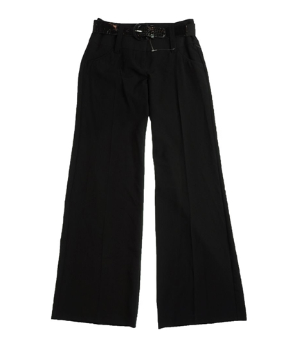 BCX Womens Belted Dress Pants black 1x32