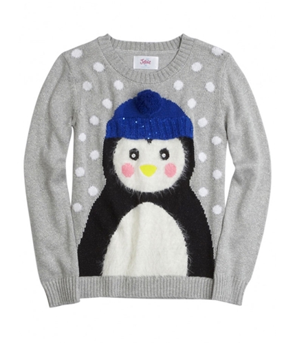 Justice Girls Fuzzy Penguin Knit Sweater 603 18