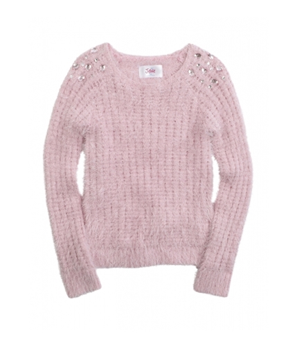 Justice Girls Fuzzy Rhinestone Knit Sweater 646 6