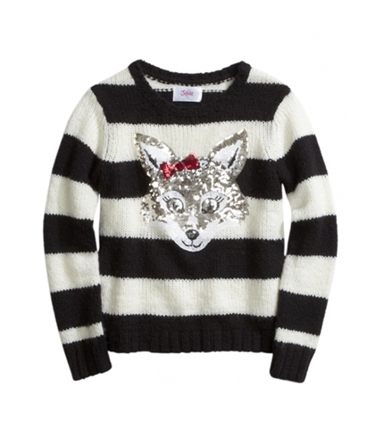 Justice Girls Striped Critter Knit Sweater 610 5