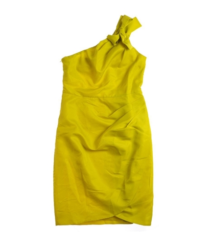 Matthew Williamson Womens Jenna One Shoulder Dress mustard 6