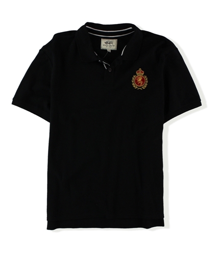 Ecko Unltd. Mens Slim Fit Crest Rugby Polo Shirt black S