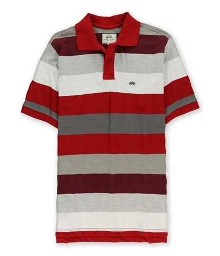 Ecko Unltd. Mens Jersey Multi Stripe Rugby Polo Shirt pepperred S