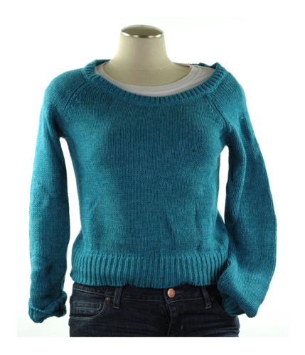 American Eagle Outfitters Womens Cotton Knit Sweater tealgreen XS