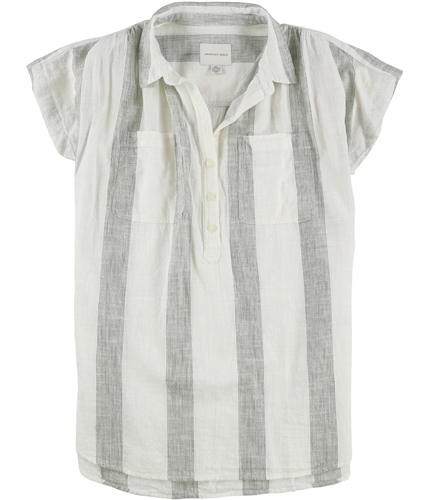 American Eagle Womens Stripe Button Down Blouse 300 XXS