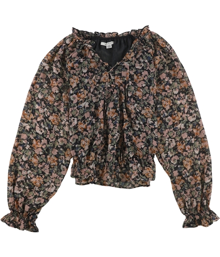 American Eagle Womens Floral Peasant Blouse 167 S
