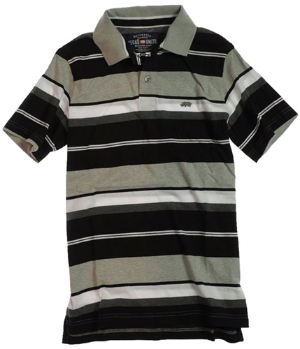 Ecko Unltd. Mens Stripe Rugby Polo Shirt greyheath XS
