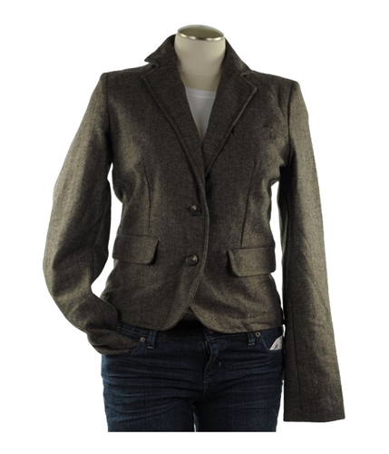 American Eagle Outfitters Womens Collared Tweed Two Button Blazer Jacket 200 S
