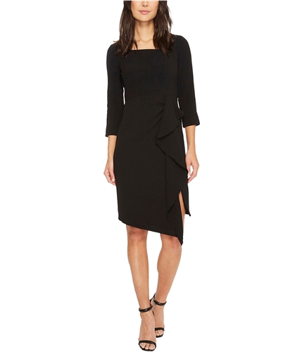 Nanette Lepore Womens Can Can Dress Asymmetrical Dress black 6