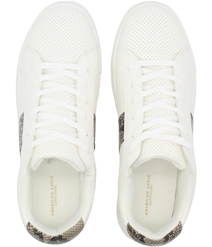 American Eagle Womens Perforated Solid With Snake Print Sneakers 100 6