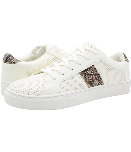 American Eagle Womens Perforated Solid With Snake Print Sneakers 100 6