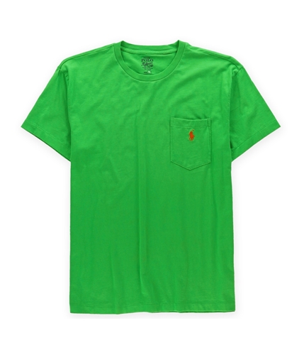 Ralph Lauren Mens Pocket Logo Embellished T-Shirt green S
