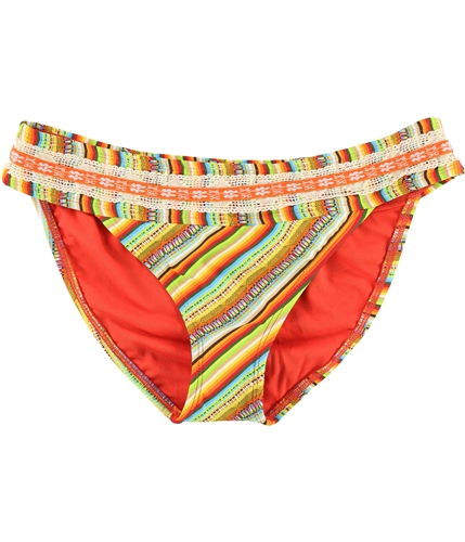 Lucky Brand Womens Striped Bikini Swim Bottom srs M